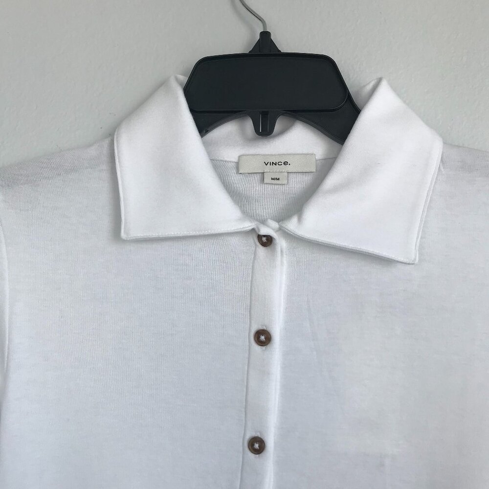 VINCE Pima Cotton Blend Button-Up Shirt